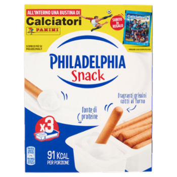 Philadelphia Snack - Cremoso Philadelphia e Fragranti Grissini Cotti Al Forno- 3x42g