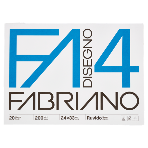 Fabriano Disegno 4 200 g/m² 24x33 cm Ruvido 20 Fogli