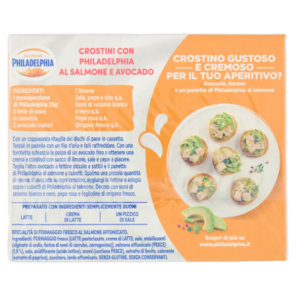 Philadelphia Fantasie formaggio fresco spalmabile al Salmone - 6x25g