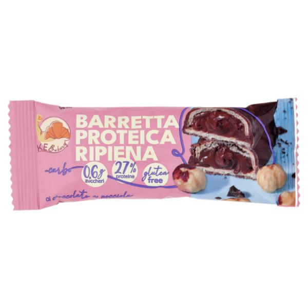 KE Bakery Barretta Proteica Ripiena al cioccolato e nocciola 30 g