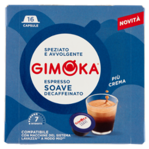 Gimoka Espresso Soave Decaffeinato Compatibile Lavazza* A Modo Mio* 16 Capsule 104 g