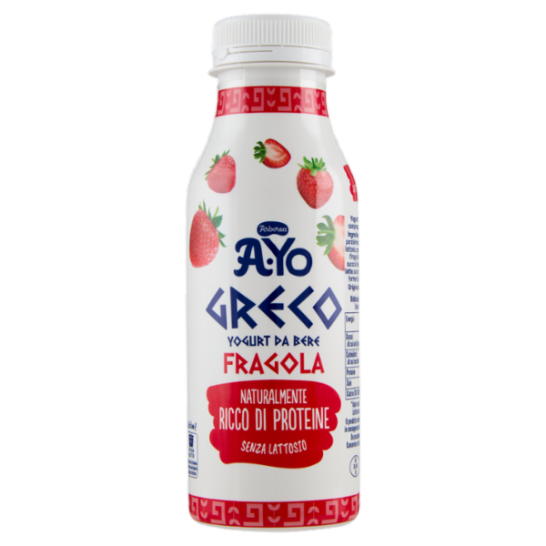 Arborea A-Yo Greco Yogurt da Bere Fragola Senza Lattosio 330 ml