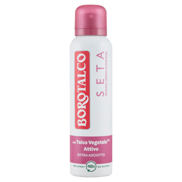 Borotalco Seta Profumo Cipriato di Fiori Rosa Deo Spray 150 ml