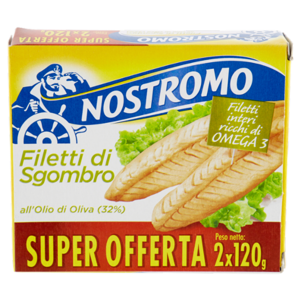 Nostromo Filetti di Sgombro all'Olio di Oliva (32%) 2 x 120 g