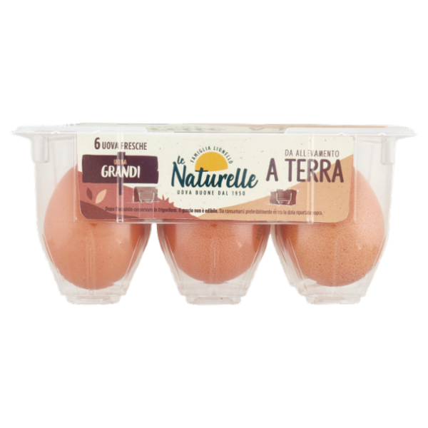 le Naturelle 6 Uova Fresche da Allevamento a Terra Grandi