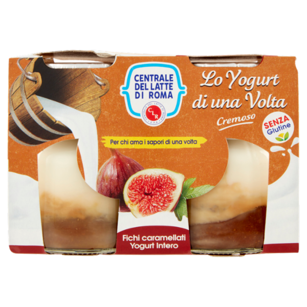 Centrale del Latte di Roma lo Yogurt di una Volta Cremoso Fichi caramellati Yogurt Intero 2 x 125 g