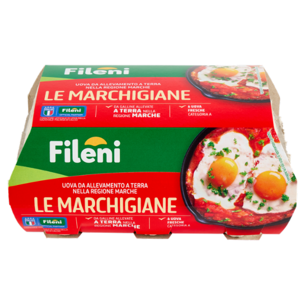 Fileni Uova da Allevamento a Terra le Marchigiane 6 Uova Fresche 320 g