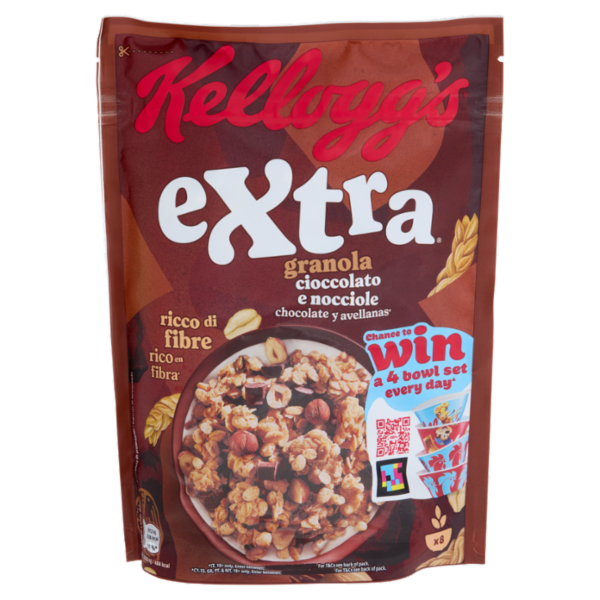 Kellogg's extra granola cioccolato e nocciole 375 g