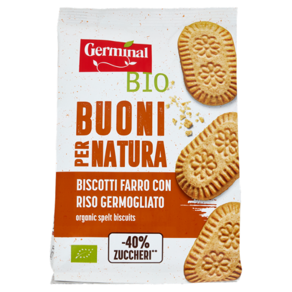 Germinal Bio Buoni per Natura Biscotti Farro con Riso Germogliato 300 g