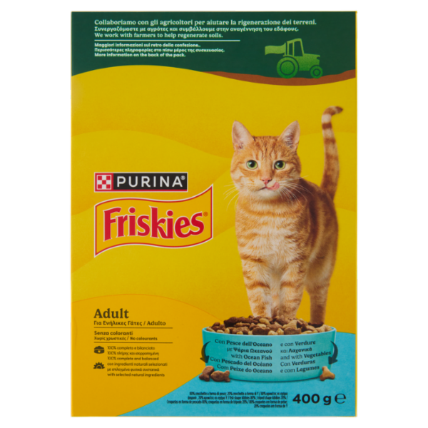 PURINA FRISKIES Adult Pesce dell'Oceano e con Verdure 400g
