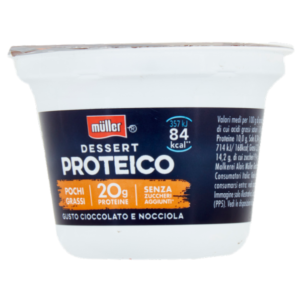 müller Dessert Proteico Gusto Cioccolato e Nocciola 200 g