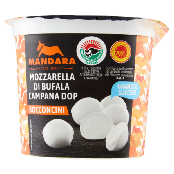 Mandara Mozzarella di Bufala Campana DOP Bocconcini 5 x 40 g