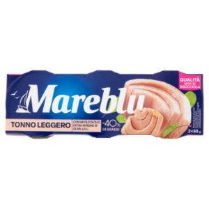 Mareblu Tonno Leggero Con Un Filo D'olio Extra Vergine Di Oliva 3 x 60 g