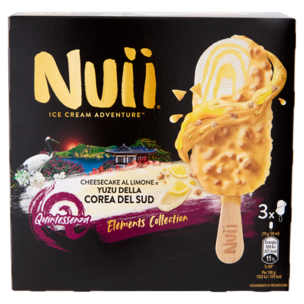 NUII Cheesecake al Limone & Yuzu della Corea del Sud 3x70g