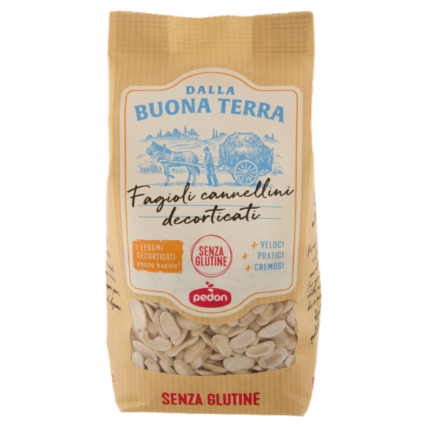 Dalla Buona Terra pedon Senza Glutine Fagioli cannellini decorticati 350 g