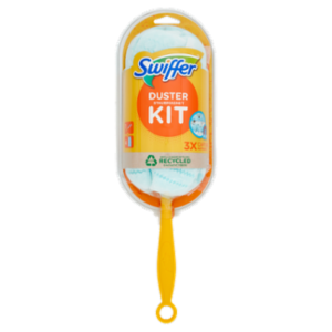Swiffer Duster Kit Cattura Polvere (1 Manico + 4 Piumini Per Spolverare)