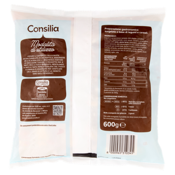 Consilia Zuppa di Cereali e Legumi Surgelata 600 g