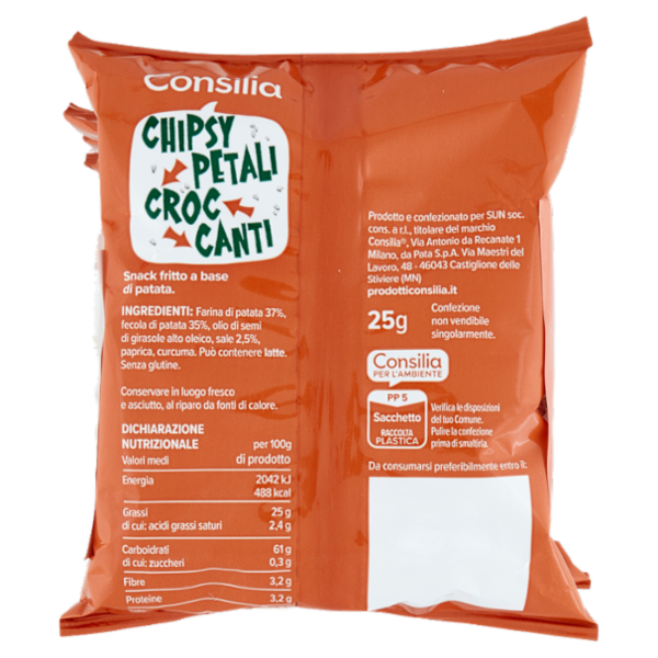 Consilia Saper Scegliere Chipsy Petali Croccanti (senza olio di palma) 6 x 25 g