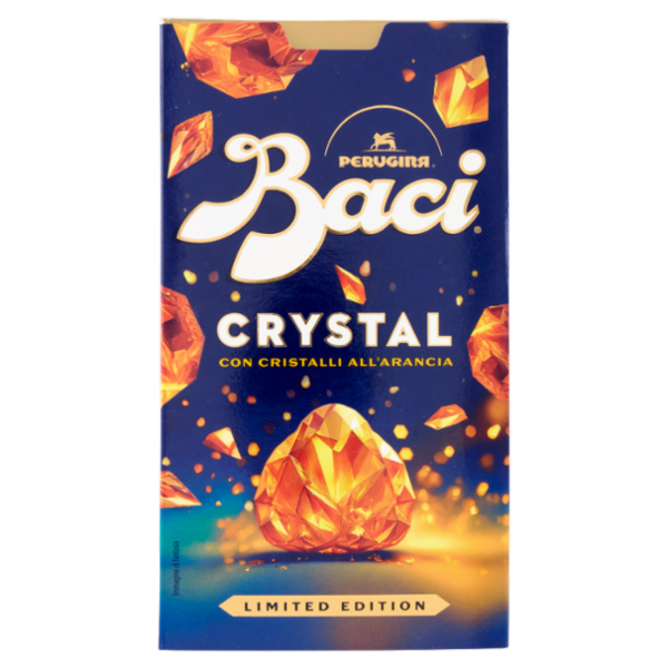BACI PERUGINA Crystal Cioccolatini Fondenti all'Arancia ripieni al Gianduia Scatola 150g