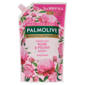 Palmolive Ricarica Sapone Liquido Mani Sensorial Experience Rosa Del Marocco e Peonia 900 Ml
