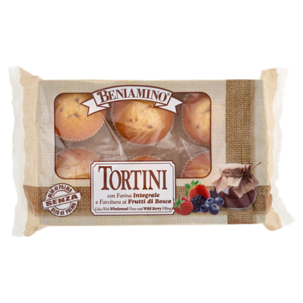 Beniamino Tortini con Farina Integrale e Farcitura ai Frutti di Bosco 6 x 33,3