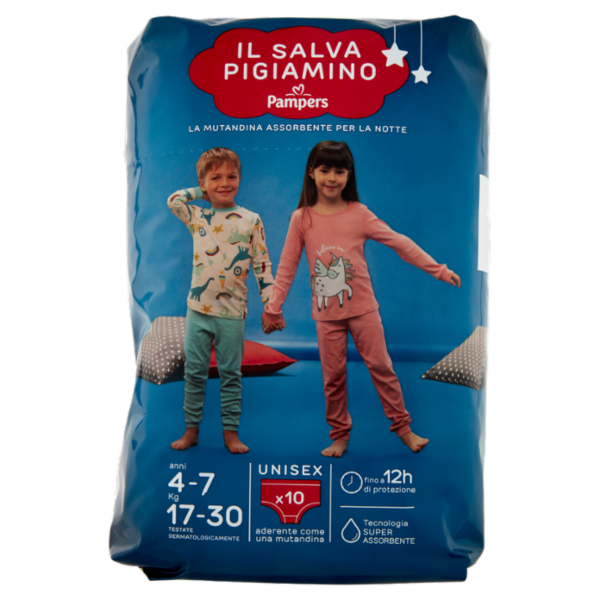 Pampers il Salva Pigiamino anni 4-7 Kg 17-30 Unisex 10 pz