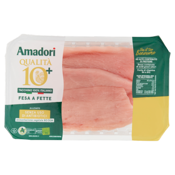 Amadori Qualità 10+ Fesa di Tacchino a Fette 0,400 kg