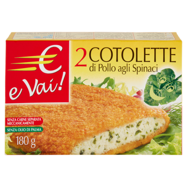 € e Vai! 2 Cotolette di Pollo agli Spinaci 180 g