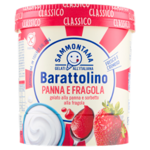 Sammontana Barattolino Classico Panna e Fragola 500 g