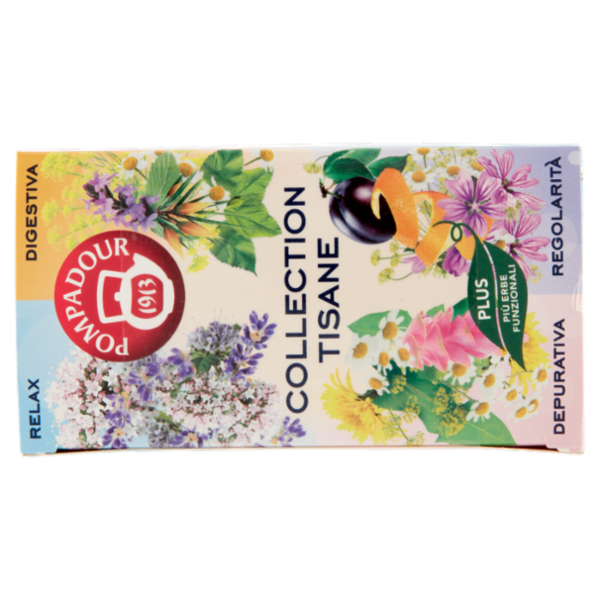 Pompadour Collection Tisane Plus Relax - Depurativa - Digestiva - Regolarità 16 x 2,2 g