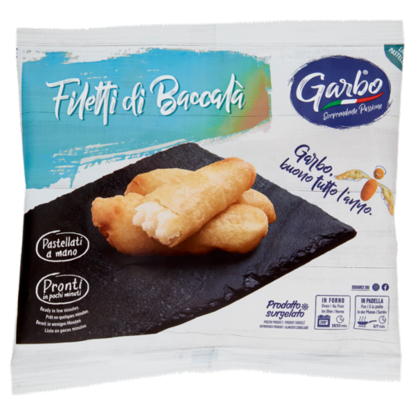 Garbo Linea Pastellati Filetti di Baccalà Prodotto surgelato 275 g