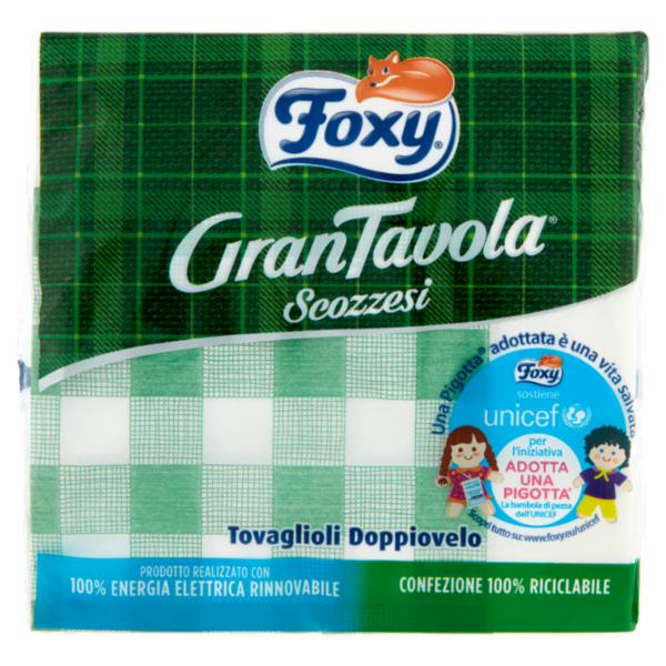Foxy GranTavola Scozzesi Tovaglioli Doppiovelo 42 pz