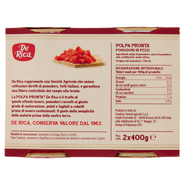 De Rica Polpa Pronta 2 x 400 g
