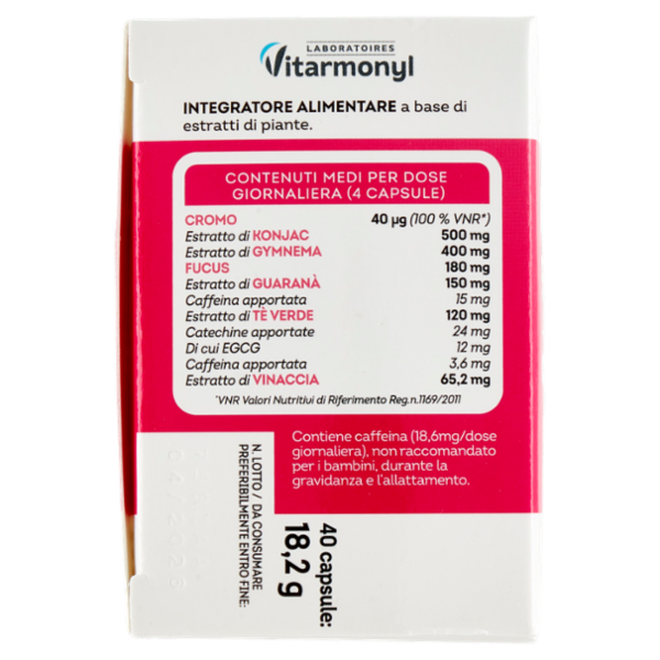 Laboratoires Vitarmonyl Perdere Peso 5 in 1 40 capsule 18,2 g