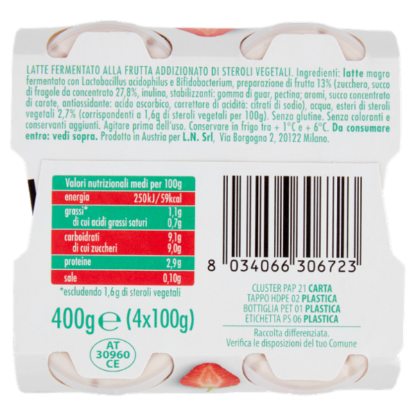 alplí Aiuta a Ridurre il Colesterolo Fragola 4 x 100 g