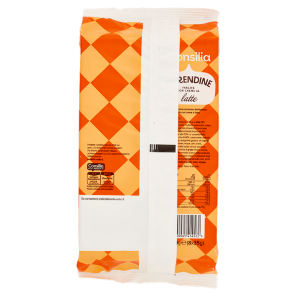 Consilia Merendine Farcite con Crema al Latte 8x35 g