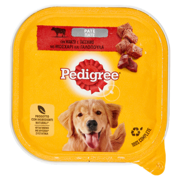 Pedigree Cibo Umido Cane Patè con Manzo e Tacchino 300 g
