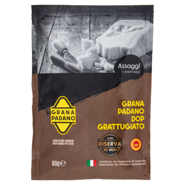 Assaggi e paesaggi Grana Padano DOP Grattugiato 80 g
