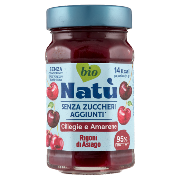 Rigoni di Asiago Natù Senza Zuccheri Aggiunti° Cliliegie e Amarene bio 240 g