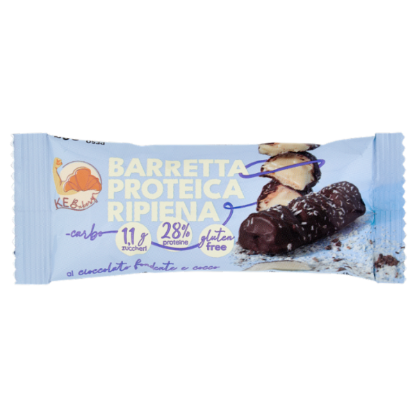 KE Bakery Barretta Proteica Ripiena al cioccolato fondente e cocco 30 g