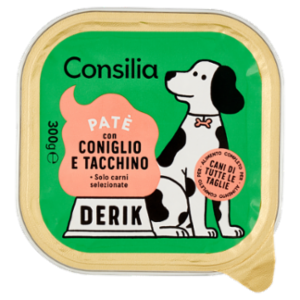 Consilia Derik Paté Per Cane Con Coniglio e Tacchino 300 g