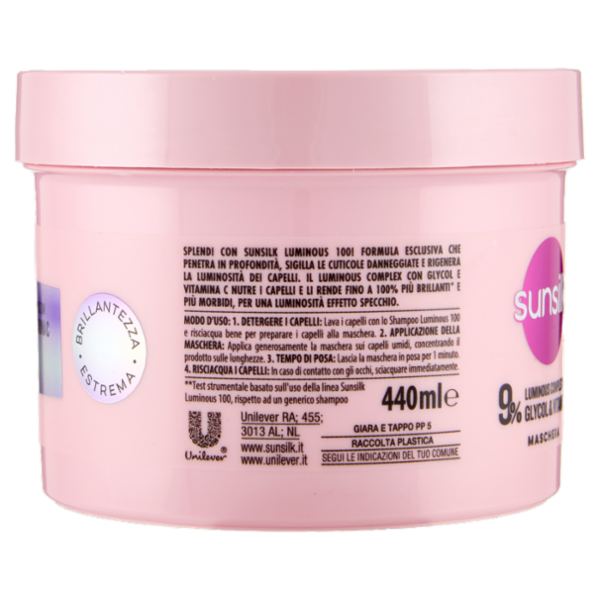 sunsilk Luminous 100 Maschera 440 ml