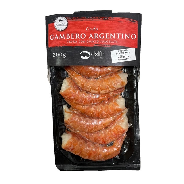 Delfin Coda Gambero Argentino cruda con Guscio Surgelata 200 g