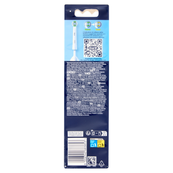 Oral-B Testine di Ricambio Pro Precision Clean Bianche Spazzolino Elettrico Denti Ricaricabile 5 pz