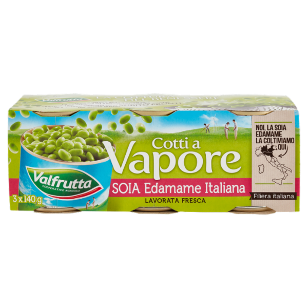 Valfrutta Cotti a Vapore Soia Edamame Italiana 3 x 140 g