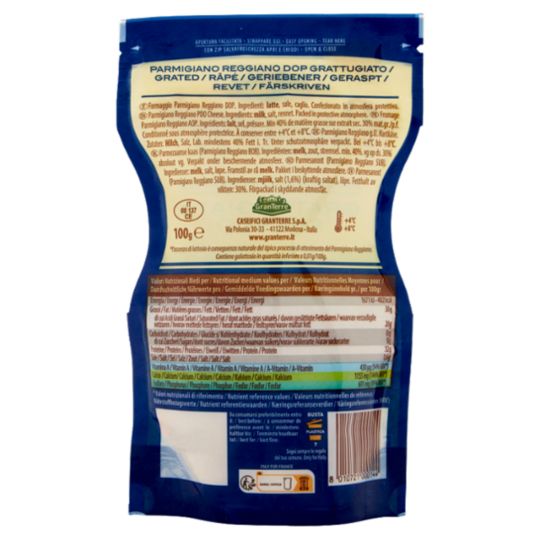 Parmareggio Parmigiano Reggiano Grattugiato Fresco 100 g