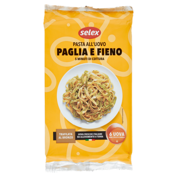 Selex Pasta all'Uovo Tagliatelle Paglia e Fieno 250 g