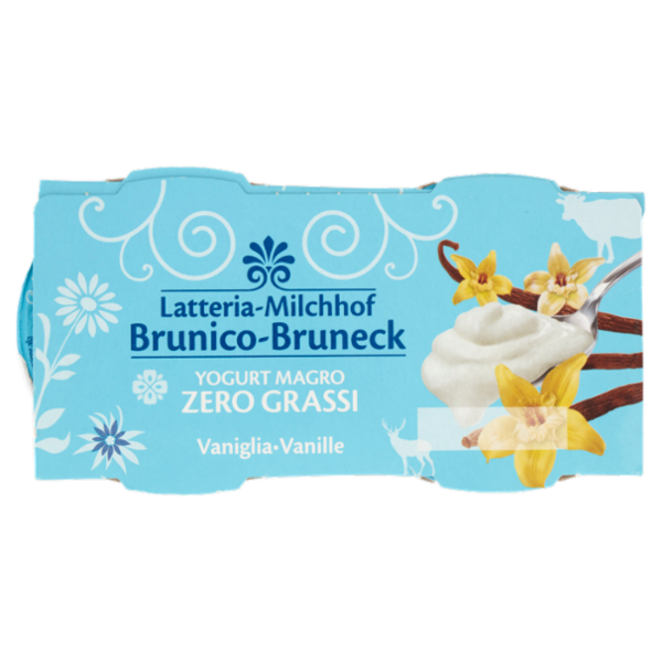 Latteria Brunico Yogurt Magro Zero Grassi Vaniglia 2 x 125 g