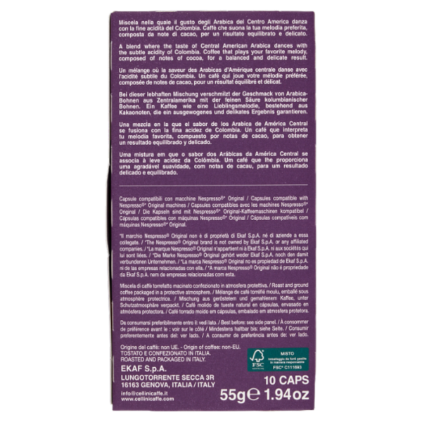 Cellini Caffè Aluminium Melodico espresso 10 Capsule Compatibili 55 g