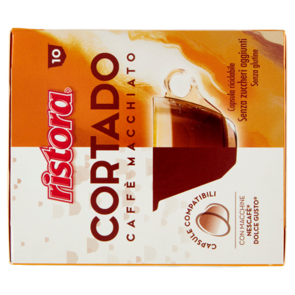 ristora Cortado Caffè Macchiato Capsule Compatibili con Macchine Nescafè Dolce Gusto 10 x 8 g